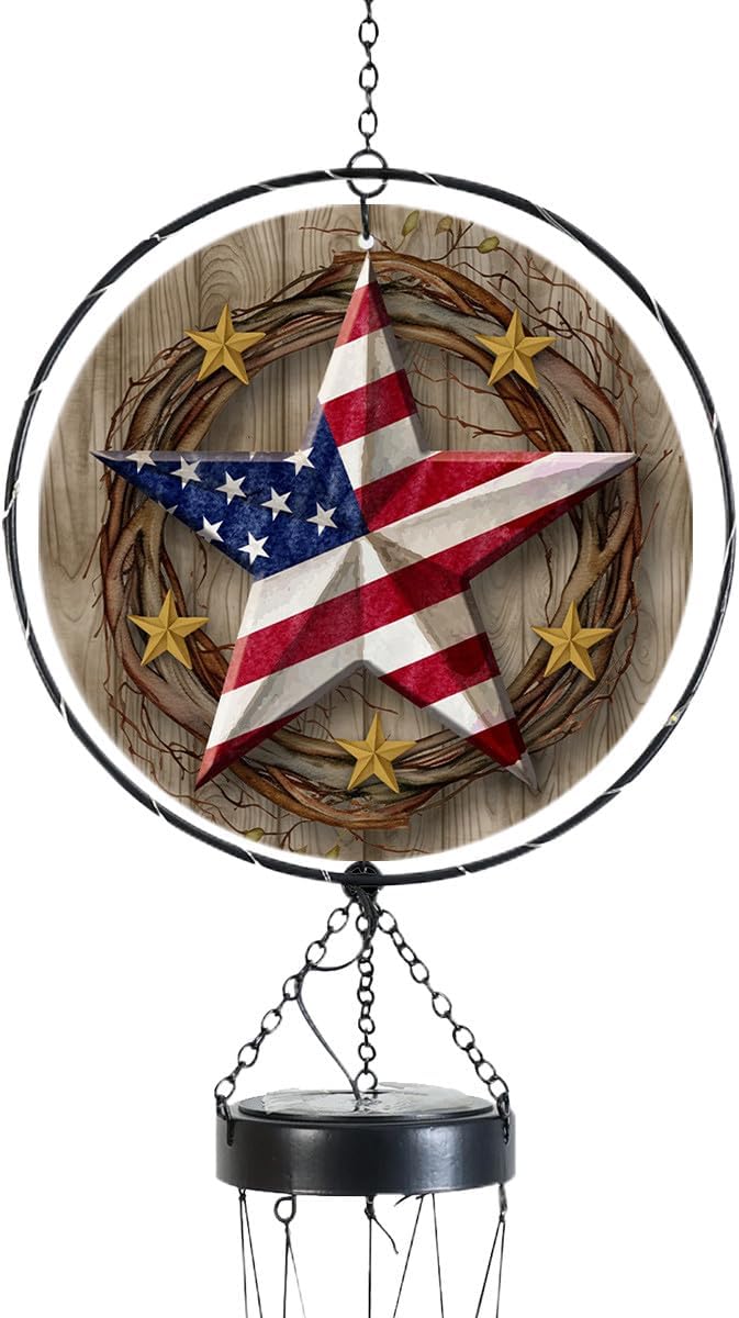 Briarwood Lane American Barnstar Illuminated Wind Chime