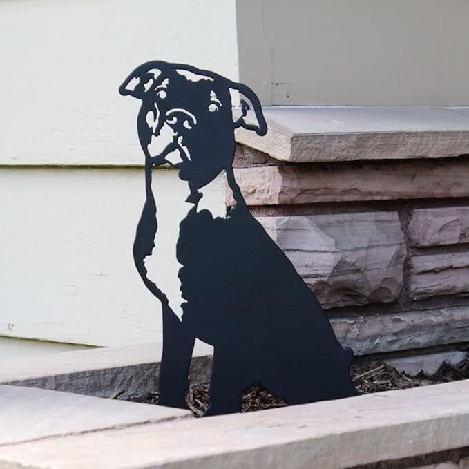 Cairn Terrier Dog Metal Sign,Yard Garden Decor,Dog Garden Decor,Rusty Animal Garden Stake,Metal Ornaments for Garden Outdoor Planters Lawn Custom Iron Art Sign Souvenirs Mourning Gifts