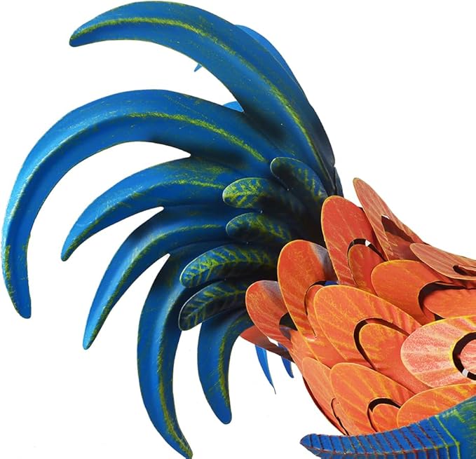Rooster Statue Chicken Sculpture Garden Decoration Metal Yard Art for Yard Outdoor Decoration