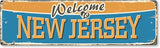 SmartSign 4 x 14 inch Welcome To New Jersey State Vintage Metal Sign, 40 mil Rustproof Aluminum with Clear Overcoat, Retro Wall Décor, Multicolor, Made in USA