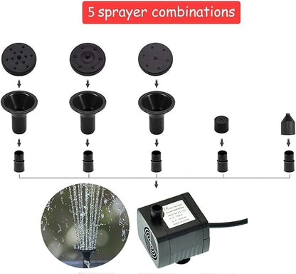 Lewisia 2W Solar Bird Bath Pump with USB Charging for Pool Pond Garden Decoration Solar Powered Water Fountain Pump