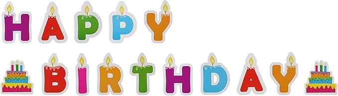 Happy Birthday Yard Signs with Metal Stakes, 17" Letters, Weather Resistant