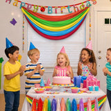 3Pack Colorful Bunting Banner Flags Decoration Birthday Party Bunting 2x20Ft Bright Color Bunting Flag Decor Outside Summer Party Multi-Color Stripes Bunting Decoration Party Garden Porch Classroom & Easter Décor