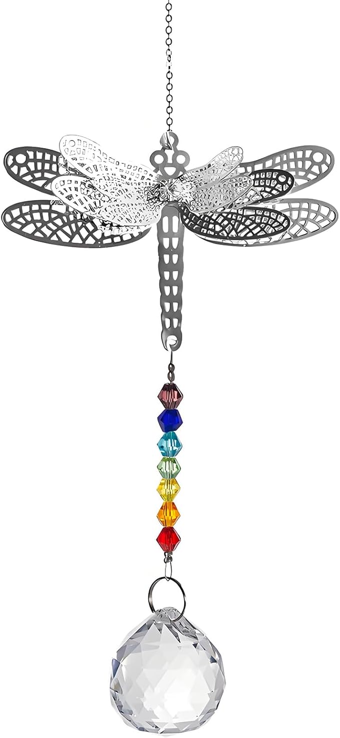 Crystal Sun Catcher Rear View Mirror Accessories, Colorful Crystals Suncatcher Car Mirror Hanging Accessories Car Decor, Hanging Ornament for Window Home Garden etc.