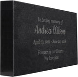 Easy Design - In Loving Memory - Black Granite Memorial or Sympathy Gift. Add your Personalized Text and Dates. Offered in a Variety of Sizes to Meet your Needs and Budget (24 x 12 x 4")