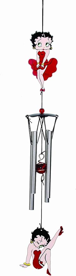 Spoontiques Betty Boop 18" Wind Chime - Outdoor Garden Décor - Decorative Chimes for Yard, Garden, Backyard and Patio Decoration