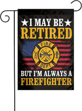 Firefighter Flag Garden Flag Double Sided Vertical 12×18 Inch Banners Double Sided For Lawn Patio Yard Garden Home Outdoor Decor -1