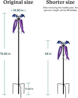 Wind Spinners for Yard Garden, Large Outdoor Metal Wind Spinner with Stake, Kinetic Wind Sculptures & Spinners Windmill for Outside Lawn Yard Art Decor(15" W x 73" H)