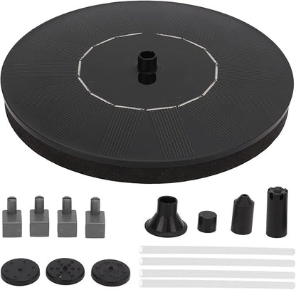 Solar Fountain Pump, ing Solar Fountain for Bird Bath, 7 Nozzles with 30 60cm Spray Height, ed Garden for Pool oor r, Includes