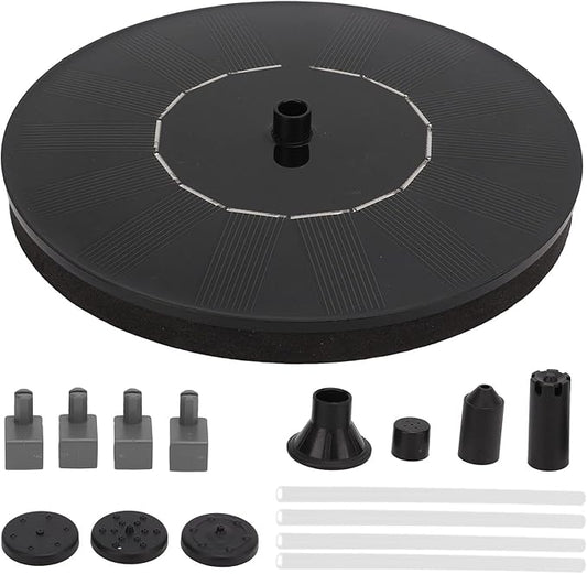Solar Fountain Pump, ing Solar Fountain for Bird Bath, 7 Nozzles with 30 60cm Spray Height, ed Garden for Pool oor r, Includes