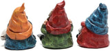 Hodao Spring Gnome Decor Set of 3, Resin Three Wise Gnomes Figurines with See No Evil Hear No Evil Speak No Evil Design, Floral Tiered Tray Shelf Table Accent, Farmhouse Gift Idea