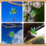 WADORN Metal Hummingbird Wind Chimes, Funny Birds Wind Bells Lucky Hummingbird Hanging Windchimes Garden Decorations for Indoor Outdoor Yard Patio Home Garden Balconies Ornament Housewarming Gifts