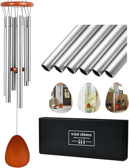 Wind Chimes for Outside, Soothing Melodic Tones Windchimes for Outdoor, Garden, Patio Decoration, Memorial Wind Chime for Mom Women Grandma Neighbors Unisex