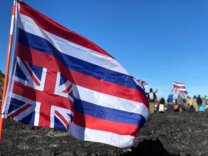 2 Pack Set America State Hawaii & Kanaka Maoli Flag 3x5 Ft Large, Both Sides moderate-outdoor&indoor 3' x 5' Kamehameha Hawaiian Flags House Decoration Banner Yard Gifts