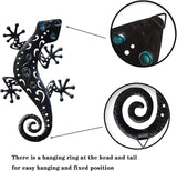 Metal Lizards Outdoor Decor Metal Gecko Wall Decoration Geico Lizard 13.5 * 8.5 Inch 3 Pack Set Suitable for Hanging in Yard Or Fence
