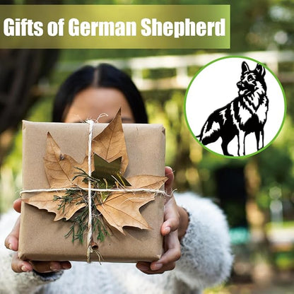 SUPERDANT Metal Dog Garden Decor for Outside Sheepdog Shepherd Yard Stakes for Decorations Outdoor Statues Iron Art Stake Decorative Silhouette Lawn Ornament Patio Porch Farmhouse Decoration Gifts