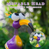 Metal Funny Bird Garden Statues Outdoor Decor, Purple Crane Yard Sculptures Art Decoration for Home Outsiede Patio Lawn Backyard, Gift for Women Lovers Moms