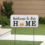 Welcome Magnetic Seasonal Stake, Includes 12 Magnets, Durable Metal - Measures 23 1/2" Wide x 10 1/2" High, by Fox River Creations