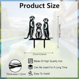 WADORN Charming Meerkat Metal Decorative Garden Stakes, Funny Meerkat Metal Outdoor Statues Meerkat Garden Animal Statue Ornament Gifts Funny Animal Outdoor Decor for Garden Backyard Patio Walkways