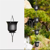 Copper Old Rain Chain for Gutters, Roof Rain Collector/Diverter, Metal Chain Type for Villa Temples(Style 4,2.4m/8ft)
