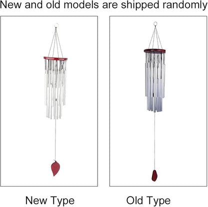 Large Aluminum Wind Chime Tubes, 27 Tubes Wind Chimes Hanging Bell Garden Decoration for Outdoor Living Yard Garden 34.6in