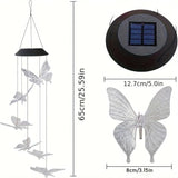 Solar Wind Chimes Outdoor Color Changing Lights,Solar Butterfly Gift for Women Mom Grandma,Waterproof Outdoor Solar Powered Lights for Garden Patio Yard Home Decor