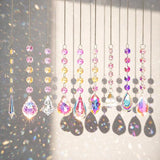 9pcs Sun Catchers with Crystals Rainbow Maker Crystal Suncatchers Prisms Glass Pendant Colorful Hanging Ornaments for Windows Chandelier Office Home Garden Decor