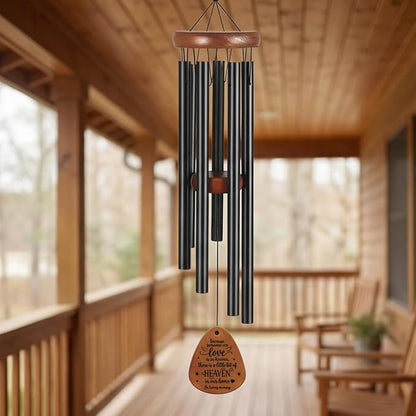 Memorial Wind Chimes, Bereavement Wooden Wind Chimes in Memory of Loss of Love One Sympathy Gifts for Outdoor Remembrance