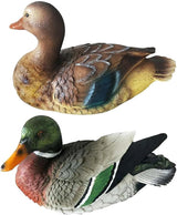 Akozon Pond Floating Duck Statue - Duck Sculpture for Garden, Pond, Pool Decor - Outdoor Ornament for Home, Office, and Fish Tanks (Fishery)