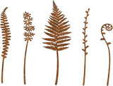 HouseVibe 5 Pieces Decorative Garden Stakes Metal Yard Art Ornaments for Outdoor Pathway Farm Lawn Decor- Style B