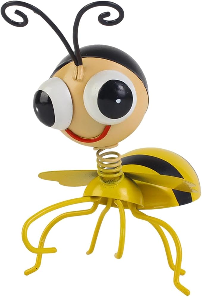 Hanging Animal Statue Outdoor Garden Statue Iron for Friends and Family Pot Decoration for Home Garden Patio, Bee