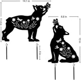 EZTZEN Dog Metal Garden Stakes Decorative, Gifts for Women/Men/Dog Lovers Gifts,Black French Bulldog Silhouette Statues Garden Decor for Outside,Outdoor Decor,Yard Art,Patio,Lawn Ornaments