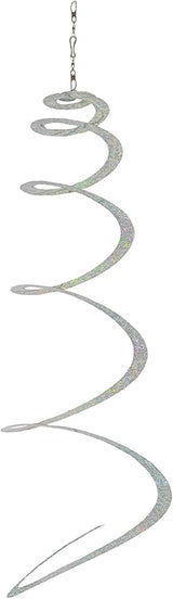 In the Breeze Mylar Spinner Lil' Silver Sprite — 12" Long