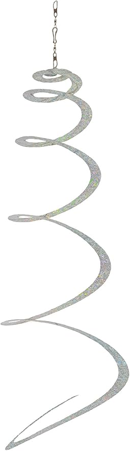 In the Breeze Mylar Spinner Lil' Silver Sprite — 12" Long