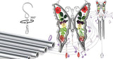 KY&BOSAM Gifts for Mom Butterfly Wind Chime for Outside with Crystal Sympathy Wind Spinner Memory Memorial Wind Chime for Loss of Loved One Mother Condolence Gift Home Outdoor Garden Patio Decor