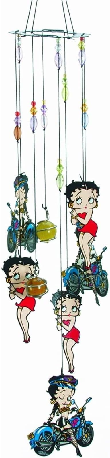 Spoontiques Metal Betty Boop Biker Wind Chime