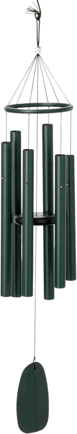 Woodstock Chimes Bells of Paradise Medium 32" Green Outdoor Memorial Gift, Wind Chimes for Backyard, Porch, Garden Patio Decor, Deep Tone Windchime BPMGR