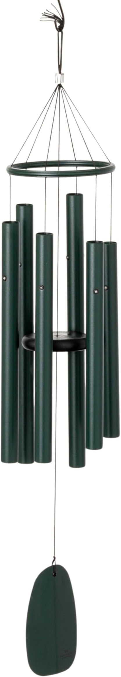Woodstock Chimes Bells of Paradise Medium 32" Green Outdoor Memorial Gift, Wind Chimes for Backyard, Porch, Garden Patio Decor, Deep Tone Windchime BPMGR