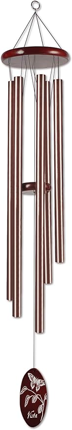 Sunset Vista Designs Bronze Classic Wind Chime with Butterfly, Large