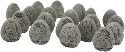 predolo 20Pcs Resin Stone Buddha Relief Statue Garden Decoration for Corridor, Study