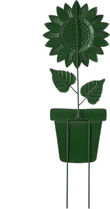 Glitzhome Sunflower Garden Stake, 36 ”H Metal Lifelike Yard Sign Outdoor Ornament Welcome to the Garden Sign Brilliant Blooming Spring Yard Stake