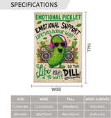 Emotional Picklet Support Dill Life Garden Flag Double Sided Flags For Room Outside Yard Flag Outdoor Banner Wall Art Hanging 12.5"X18"