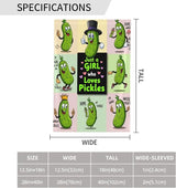 Just A Girl Loves Pickles Garden Flag Double Sided Flags For Room Outside Yard Flag Outdoor Banner Wall Art Hanging 28"X40"