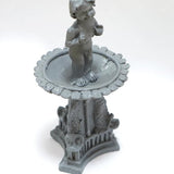 iland 1/12 Scale Fairy Garden Accessories Outdoor Mini Water Fountain & 2 Topiary Twist Trees in Pots Mini Ornaments for Garden Dollhouse Décor Dollhouse Accessories Miniatures