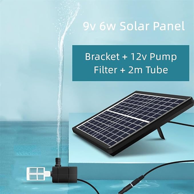 16" Solar Water Fountain with Pump, Outdoor Bamboo Fountains Japanese Rocking Bamboo Solar Fountain,for Indoor Outdoor Backyard Lawn,Creativity,