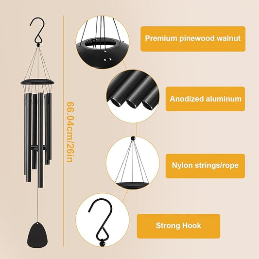 Wind Chimes for Outside,Soothing Melodic Tones Windchimes for Outdoor, Garden, Patio Decoration, Memorial Wind Chime Gifts for Mother’s Day Mom Women Grandma Neighbors Unisex