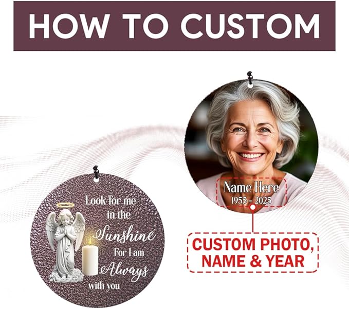 Sympathy Wind Chimes, Personalized Wind Chime for Loss of Loved Father/Mother, Commemorative Memorial Angel Bereavement Condolences Gifts for Funeral 36inch (Produced in USA)