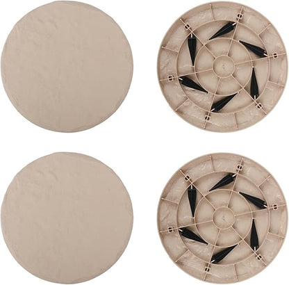 4Pcs Outdoor Stepping Stone Weather-Proof Garden Yard Lawn Patio Decorative Stone Walkway Pathway Pavers Round Square Hexagon Landscaping Stone Milestones Decorative Beige Hexagon
