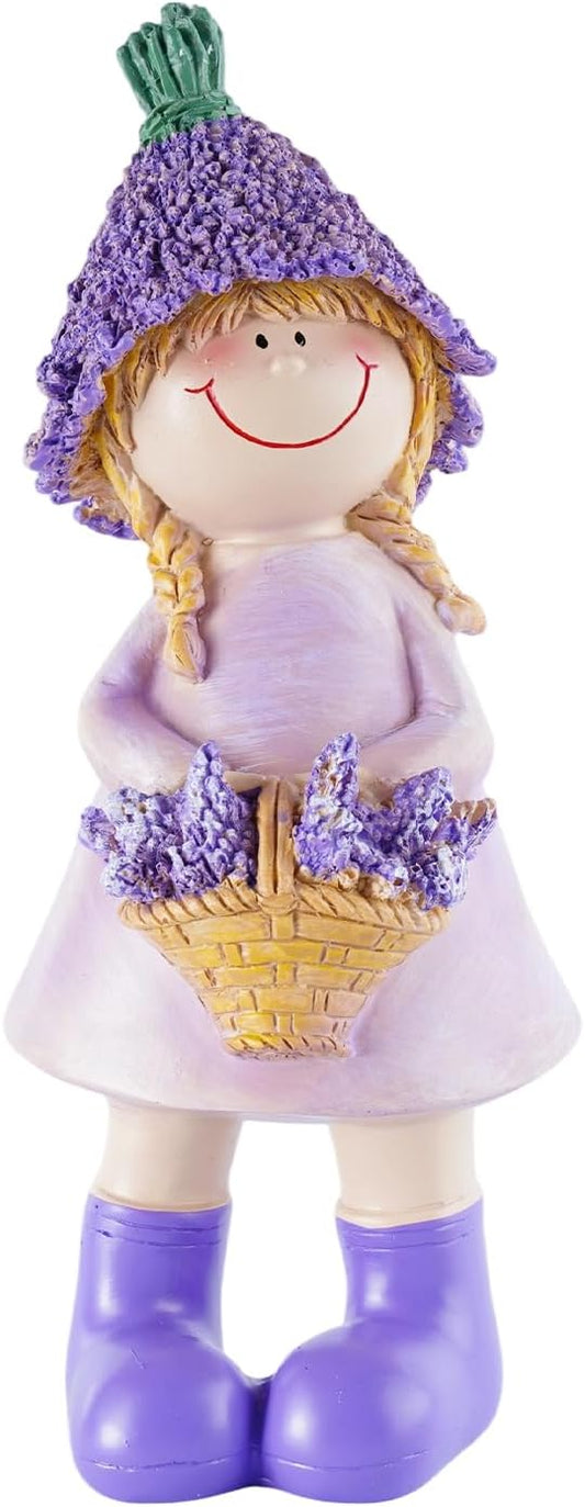 Figurines Spring Decor Garden Decor for Outside Whimsical Boy and Girl Outdoor Decor Resin Lavender Theme Spring Home Decor Indoor for Valentine's Day