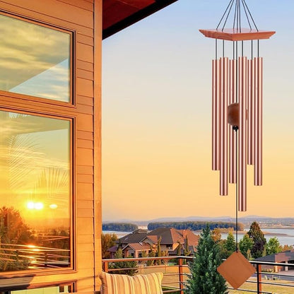 39" Deep Tone Large Wind Chimes for Outside Clearance, Memorial Sympathy Wind Chimes Outdoor for Porch Garden Yard Decor Patio,Sympathy Gifts for Loss of Loved One,Rose Golden